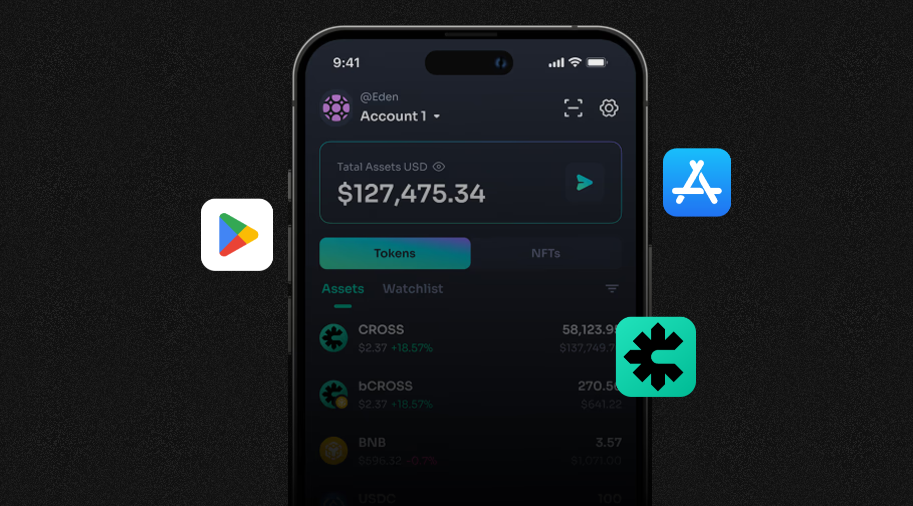 CROSSx wallet app